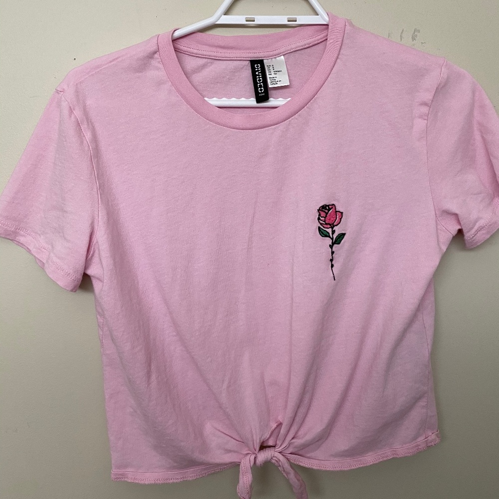 Rose Patch Crop Top